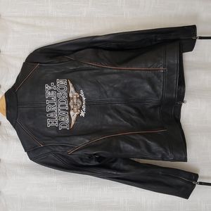 Leather harley Davidson riding jacket